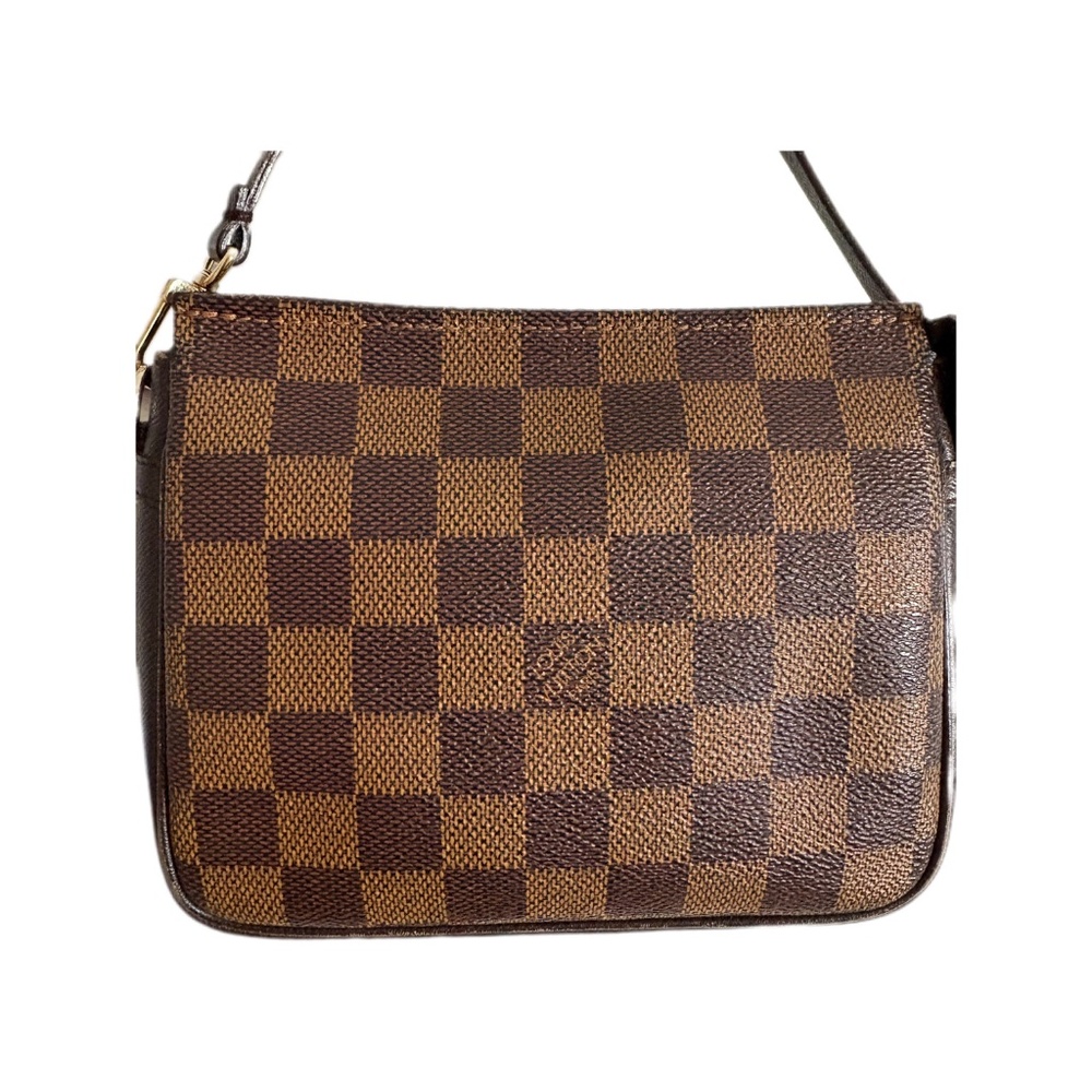 Louis Vuitton Damier Ebene Trousse Make Up Bag Clutch Purse Authentic